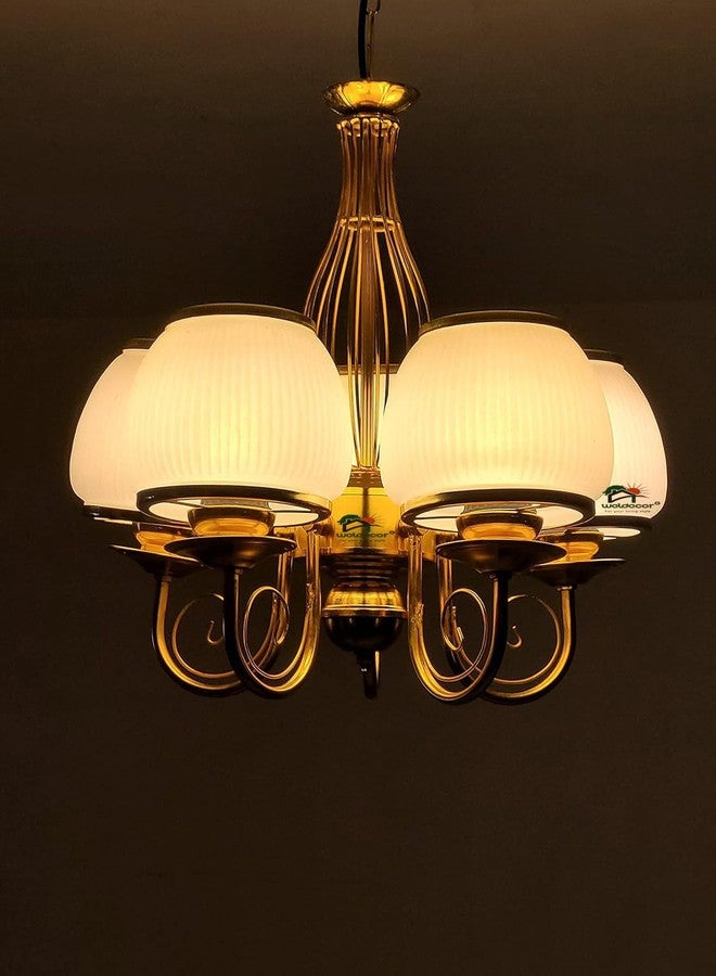 Weldecor 5 Light lamp Chandelier for Home Decorative Ceiling Hanging jhoomer for Home Living Room and Hall (Style4) - Image 4